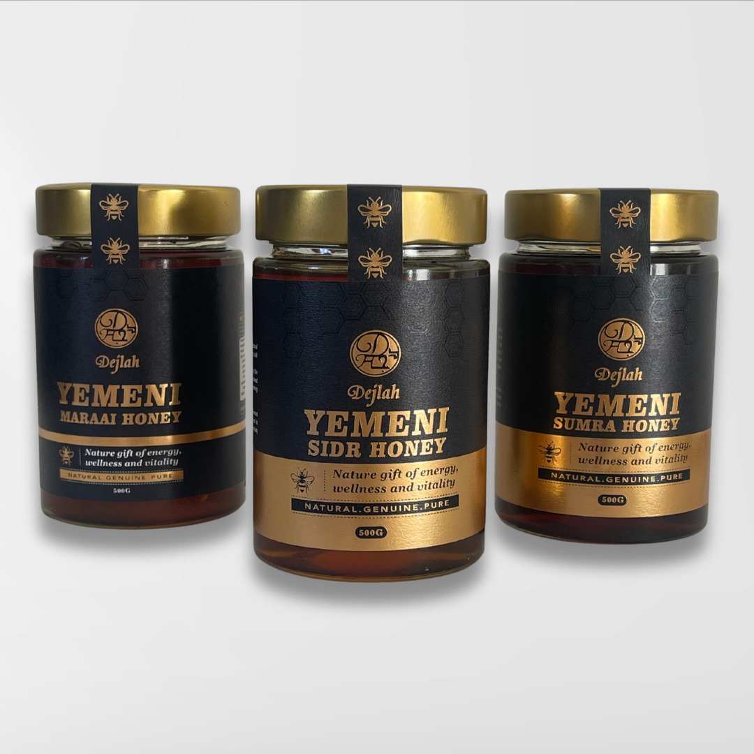 Premium Yemeni Sidr, Sumra & Almaraai Honey Bundle